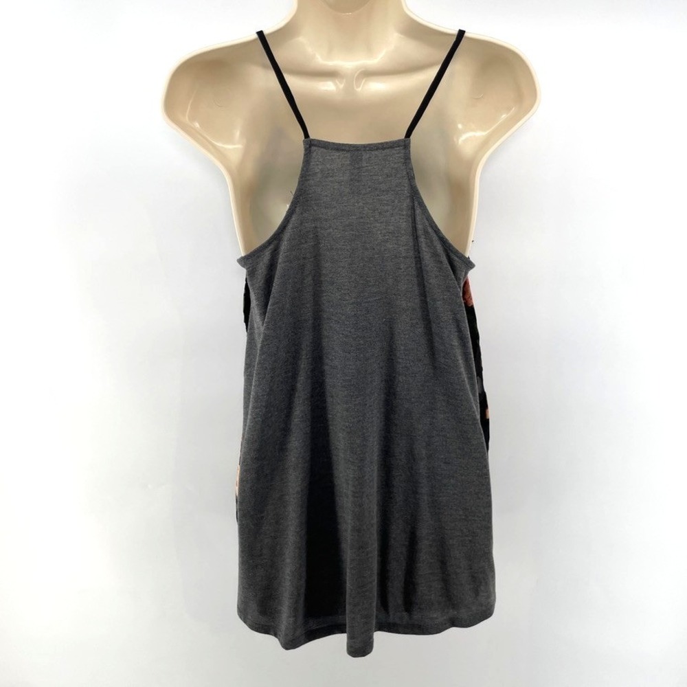 Xhilaration Y2K Floral Velvet Burnout Tank Top Size M Bloomcore Whimsigoth Fairy - Picture 2 of 10